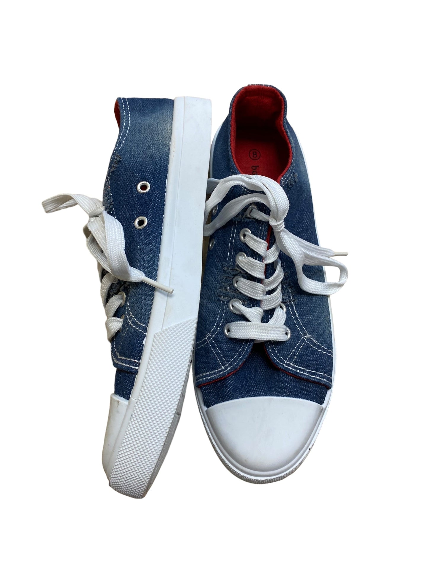 Blue Denim Shoes Sneakers Bobbie Brooks, Size 8