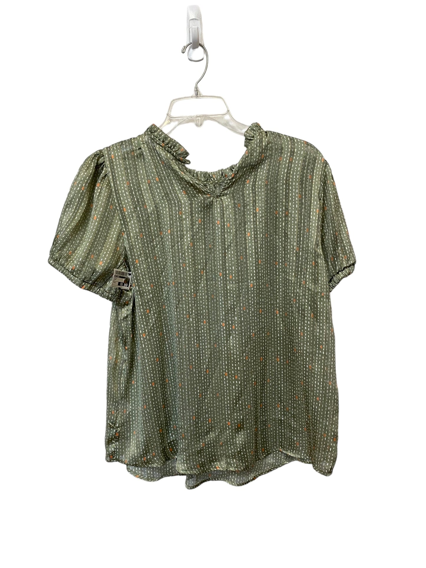 Green Top Short Sleeve Ces Femme, Size M