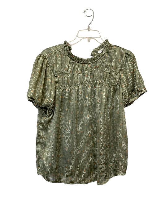 Green Top Short Sleeve Ces Femme, Size M