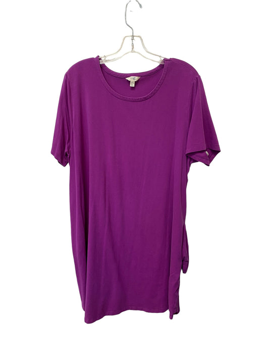 Purple Dress Casual Short Terra & Sky, Size 1x