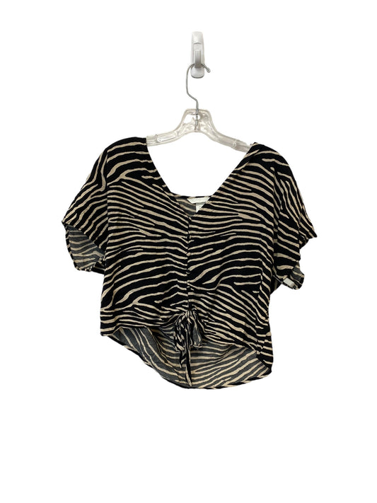 Zebra Print Top Short Sleeve H&m, Size 14