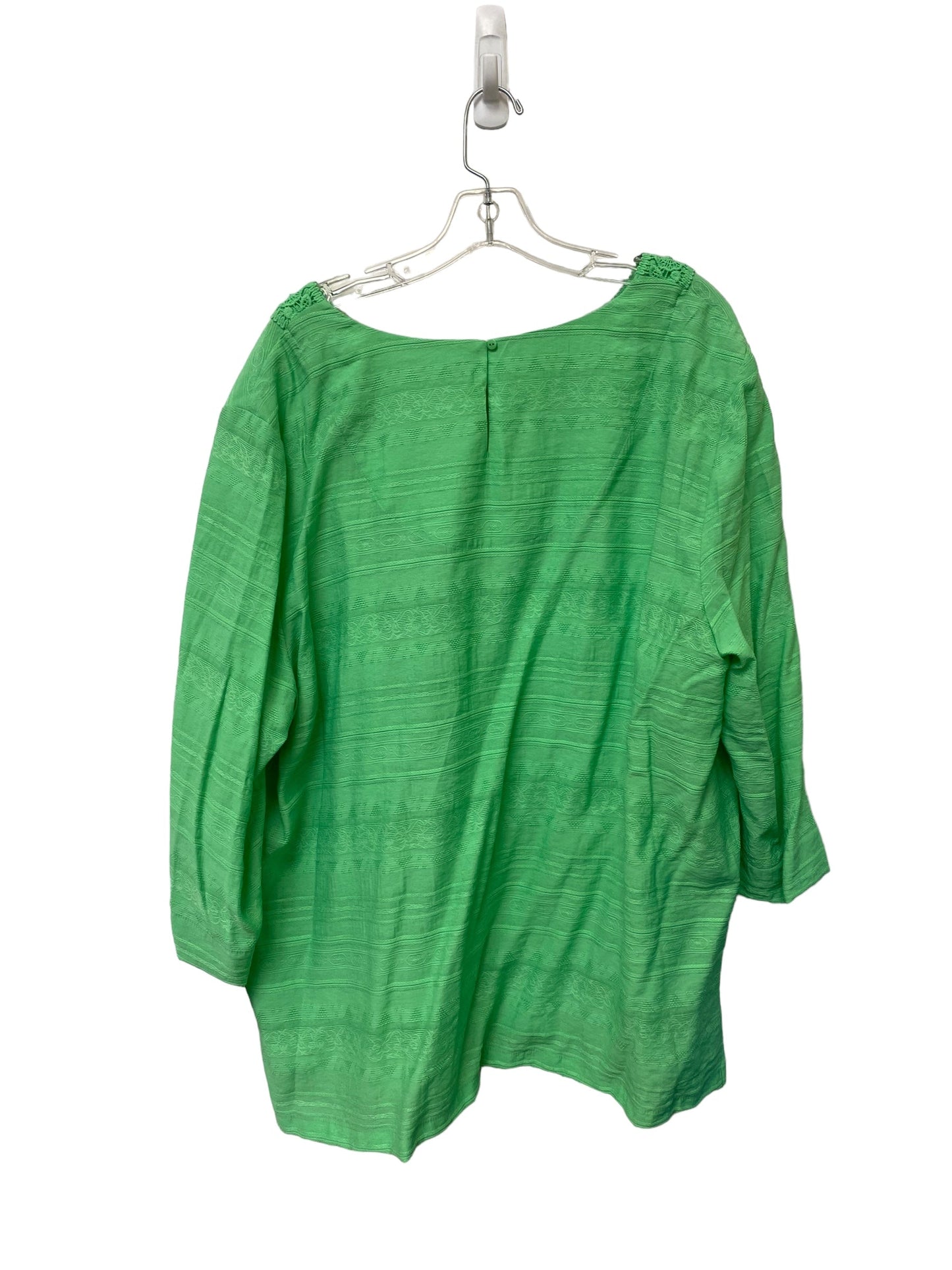 Green Top Long Sleeve Alfred Dunner, Size 2x
