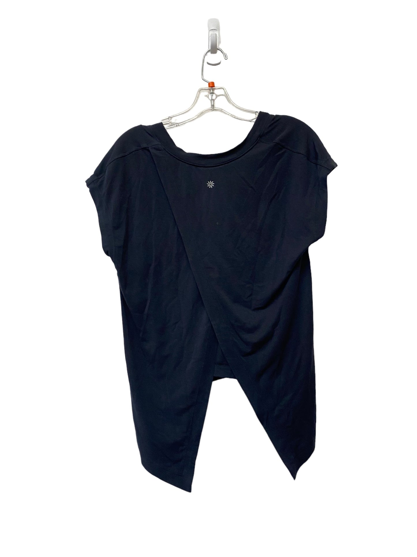 Black Athletic Top Short Sleeve Athleta, Size Xs