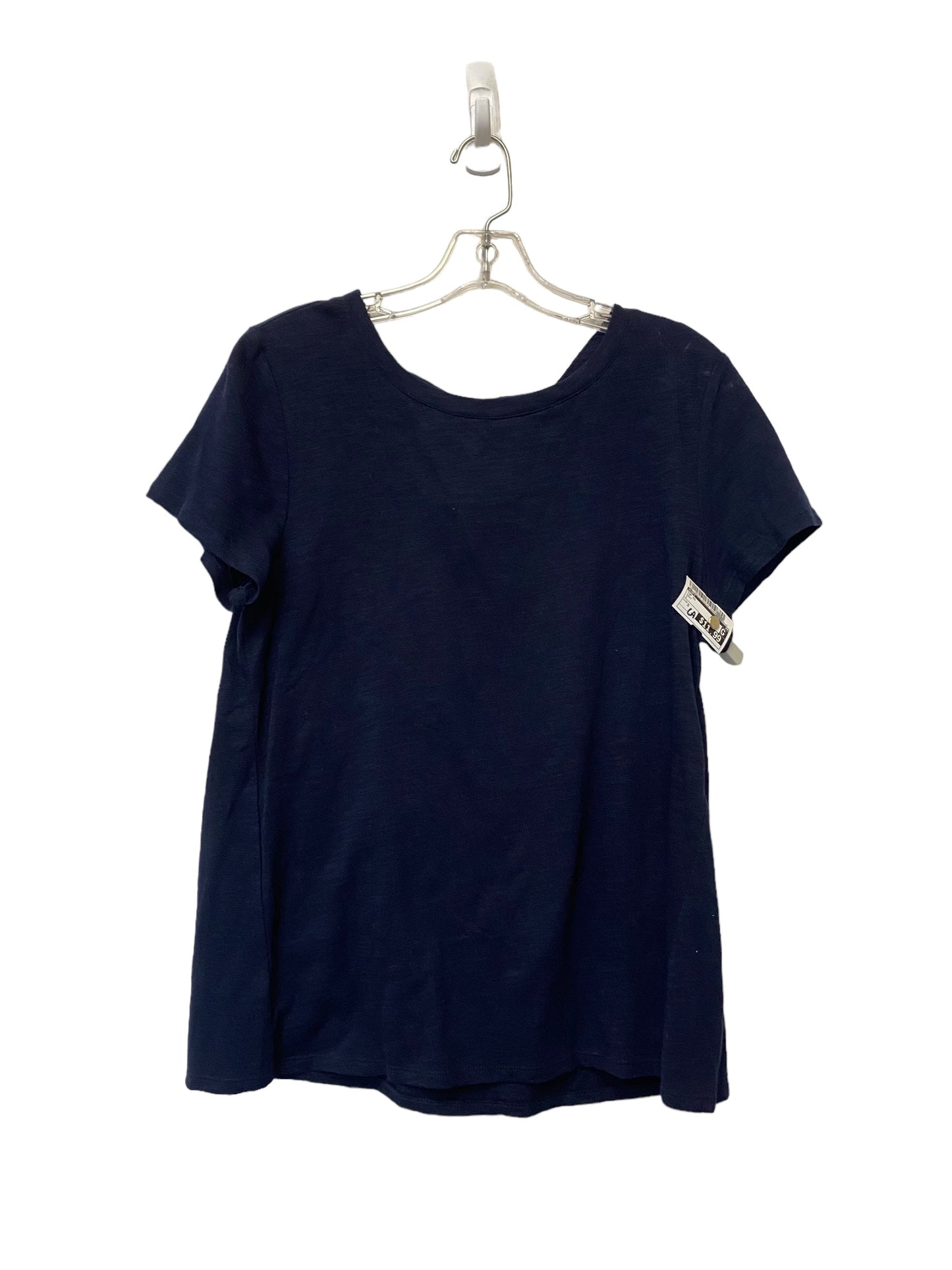 Navy Top Short Sleeve Loft, Size S