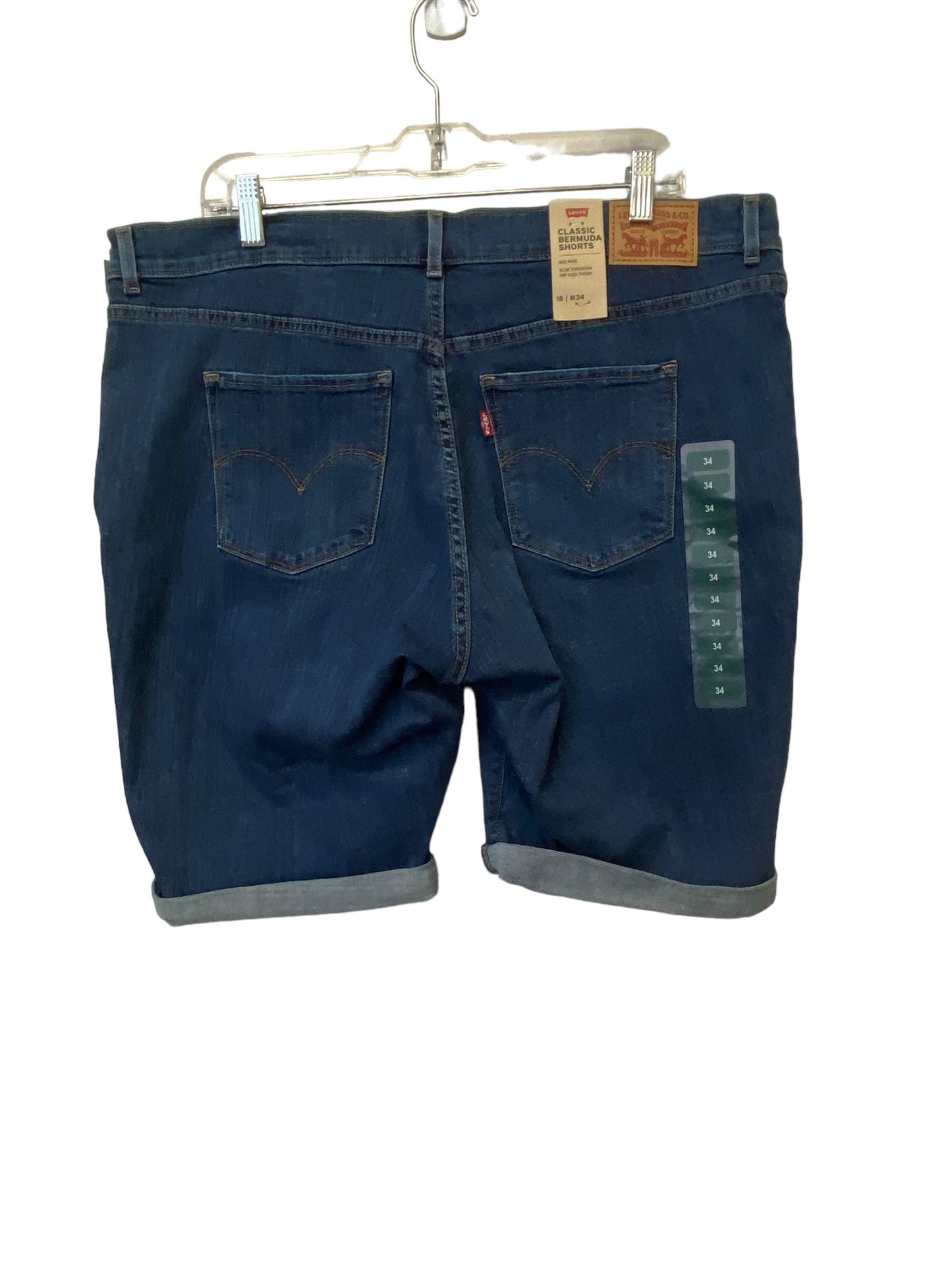 Blue Denim Shorts Levis, Size 34