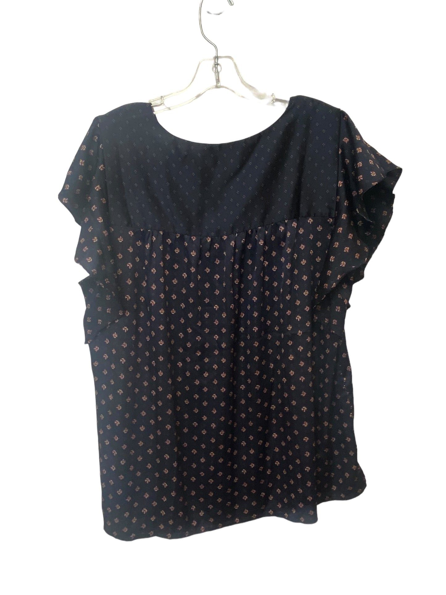 Navy Top Short Sleeve Loft, Size Xl