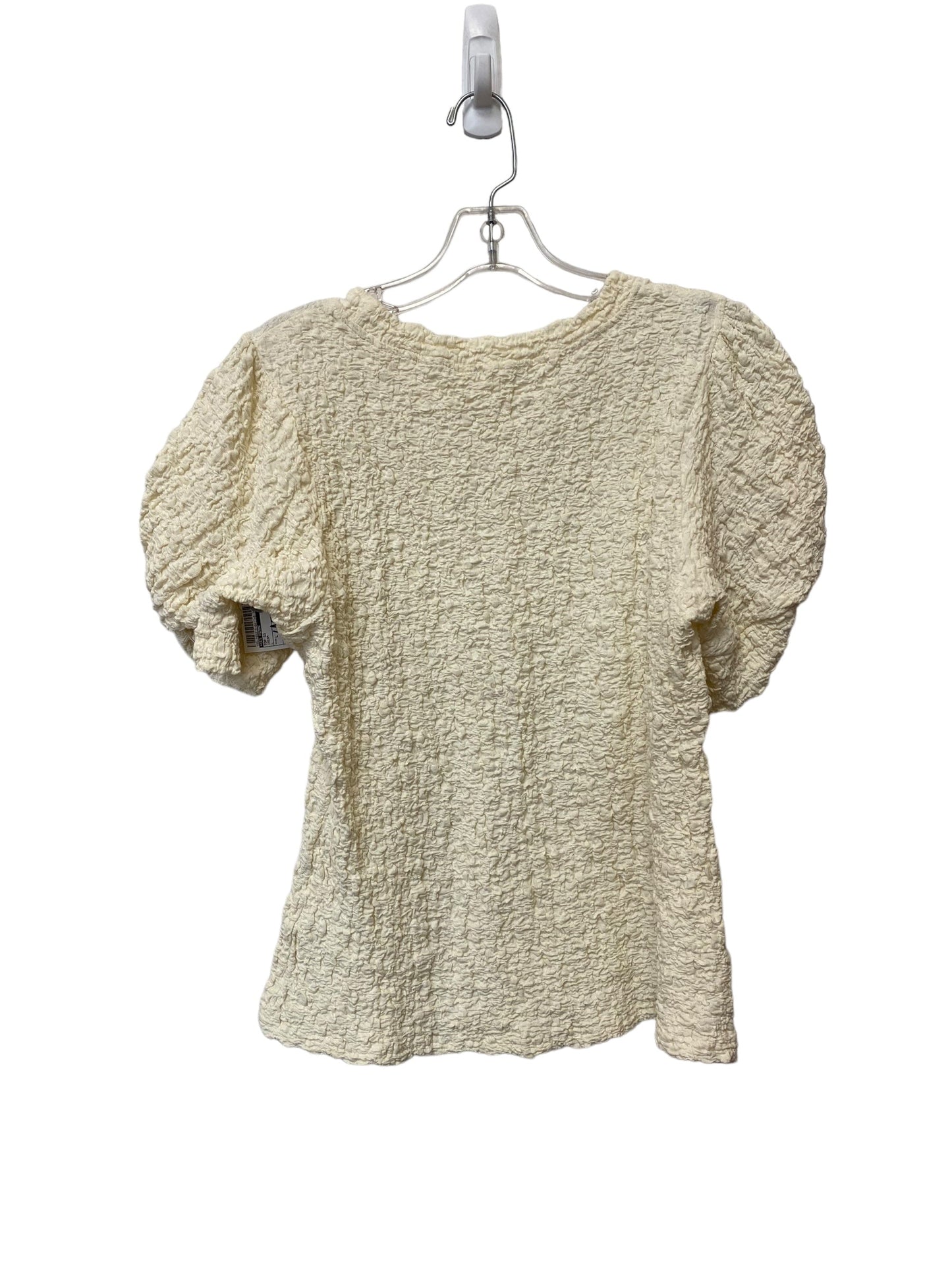 Cream Top Short Sleeve Ces Femme, Size L