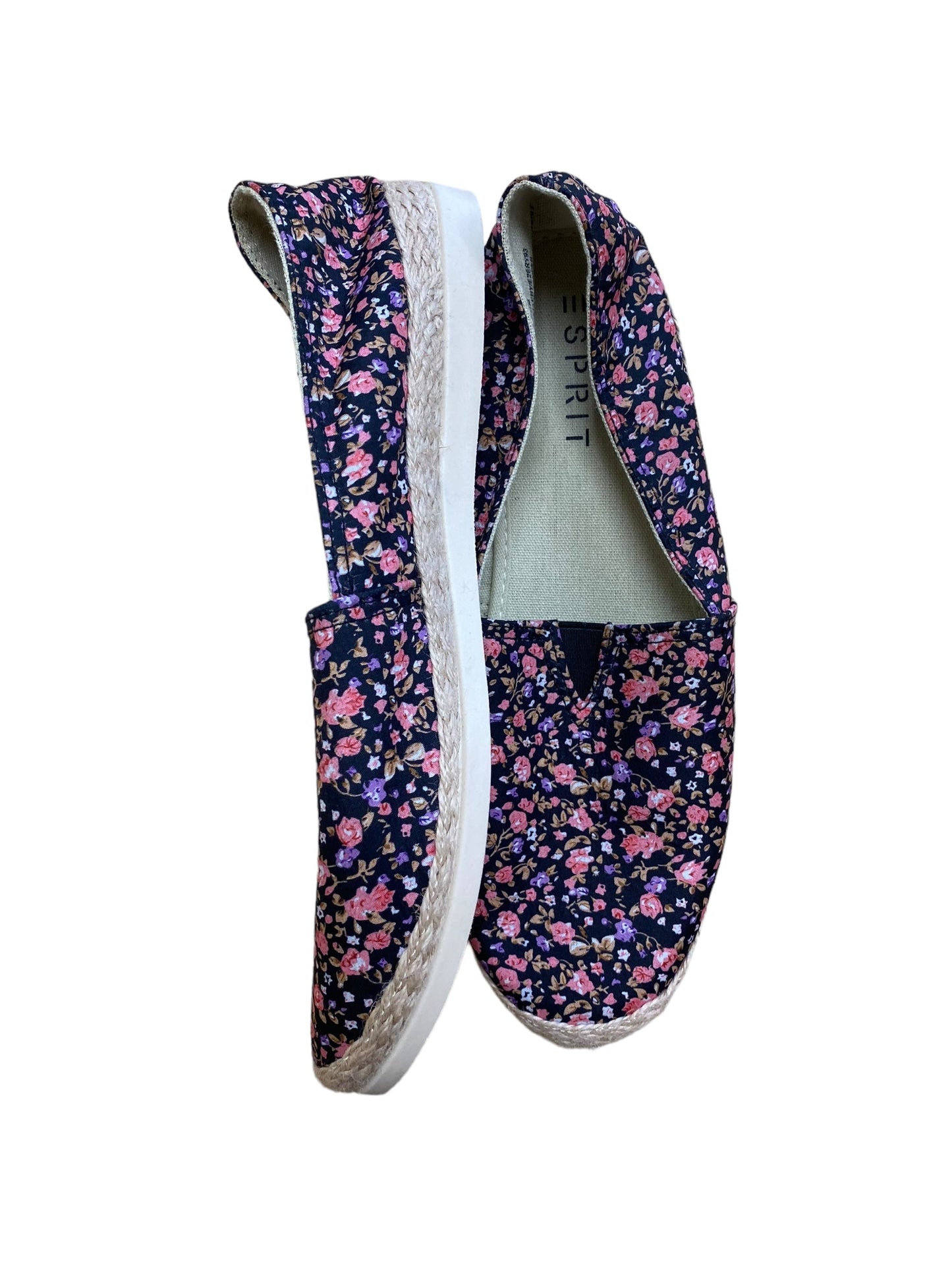 Floral Print Shoes Flats Esprit, Size 11