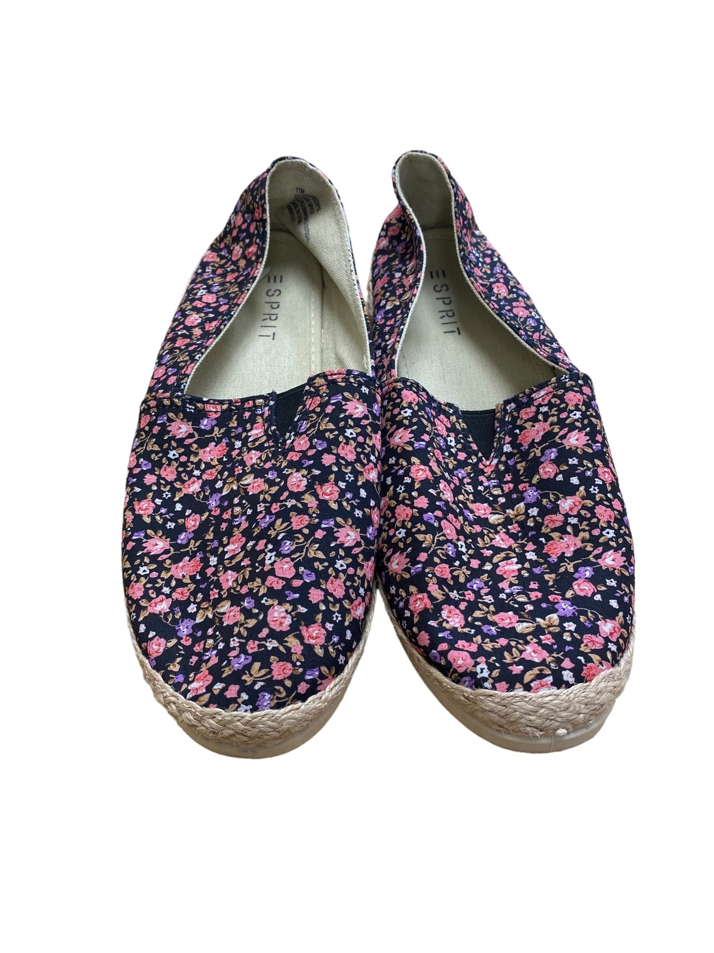 Floral Print Shoes Flats Esprit, Size 11