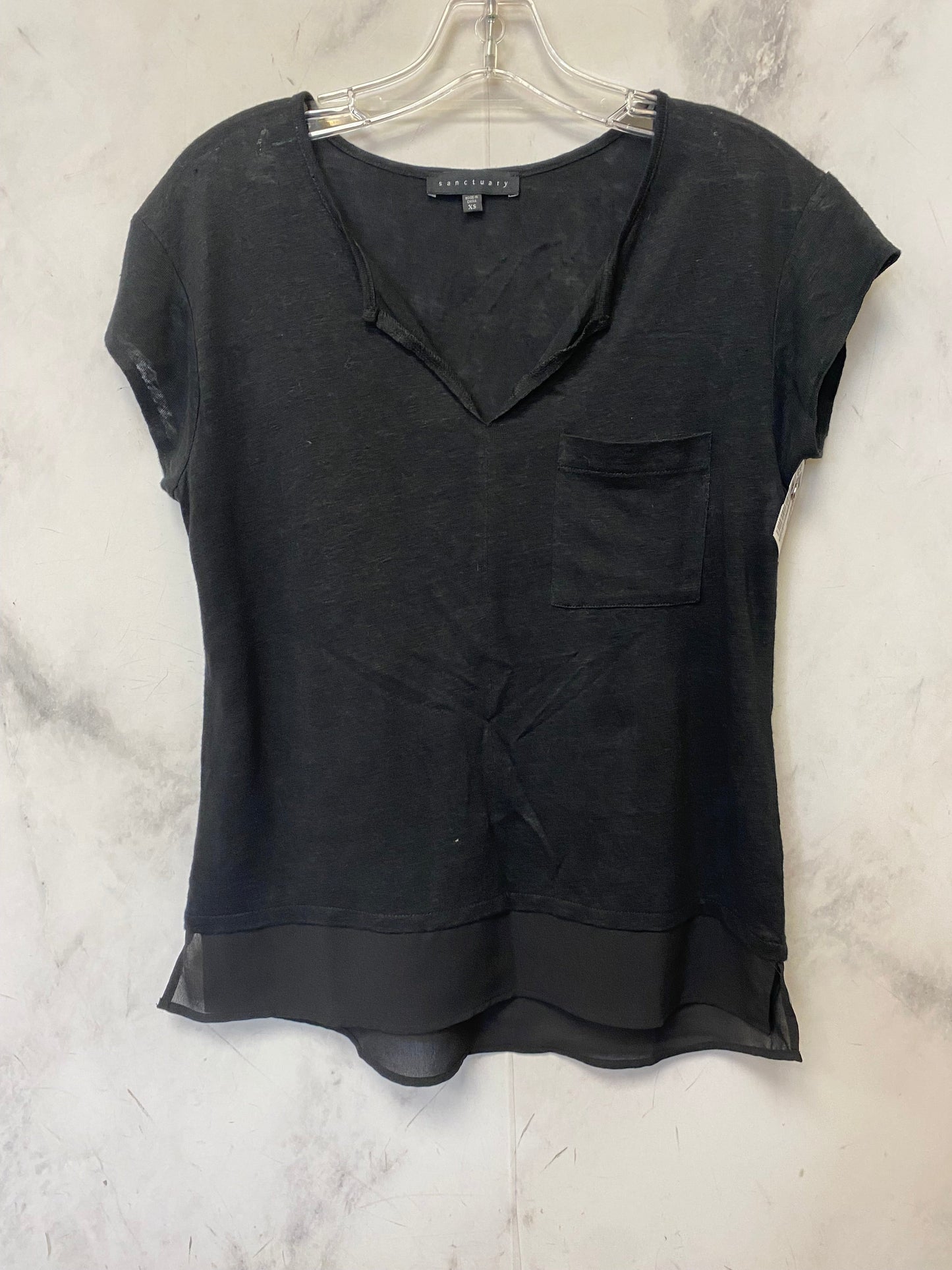 Black Top Short Sleeve Sanctuary, Size Xs