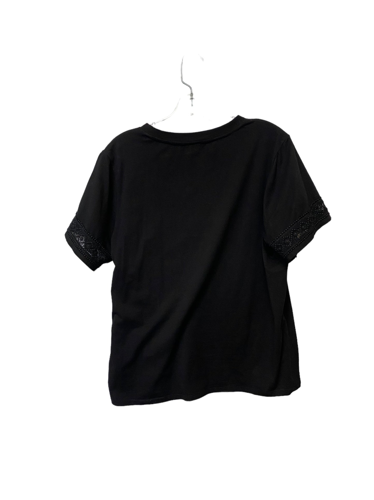 Black Top Short Sleeve Clothes Mentor, Size L