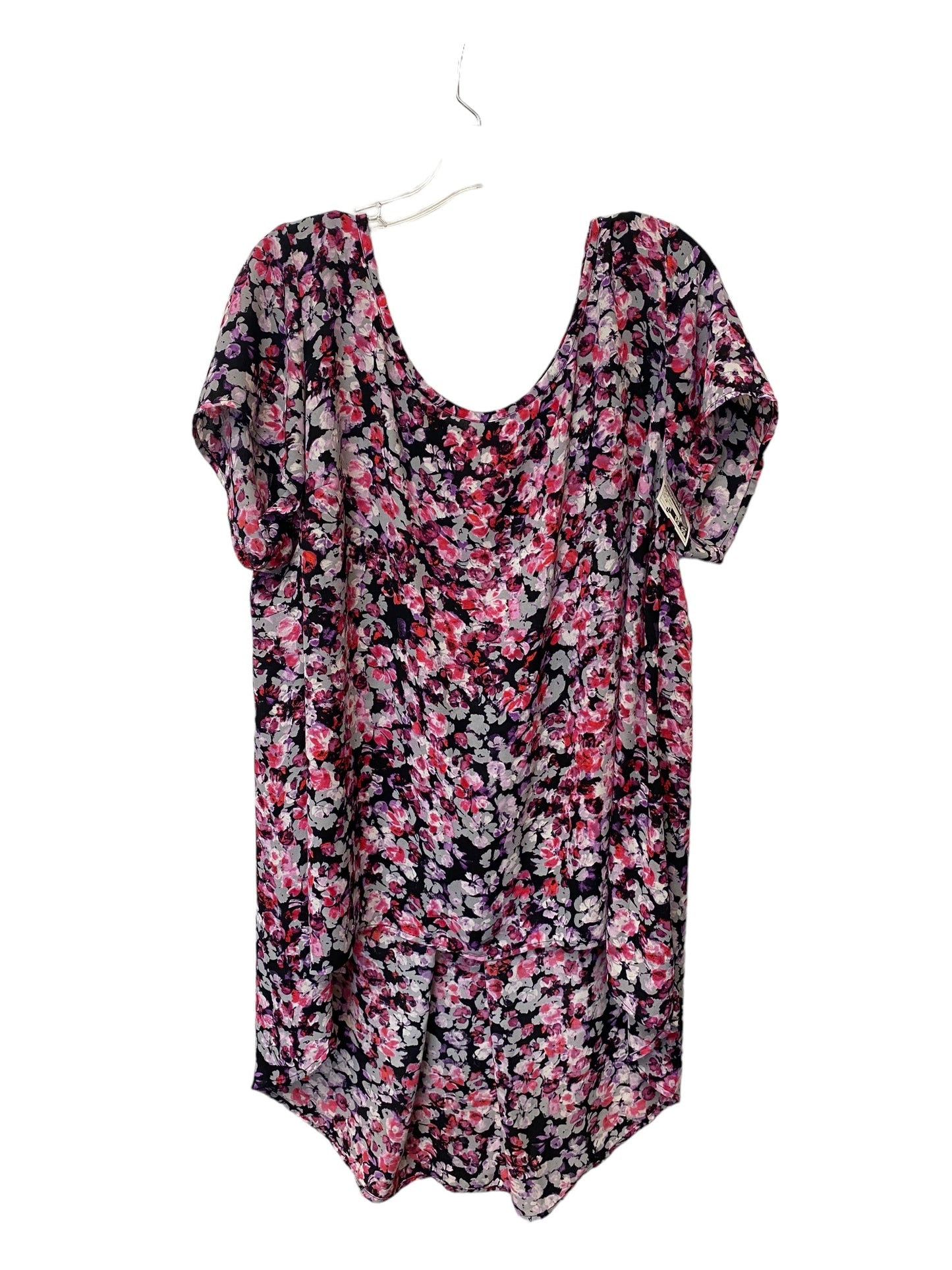 Floral Print Top Short Sleeve Boutique +, Size 1x