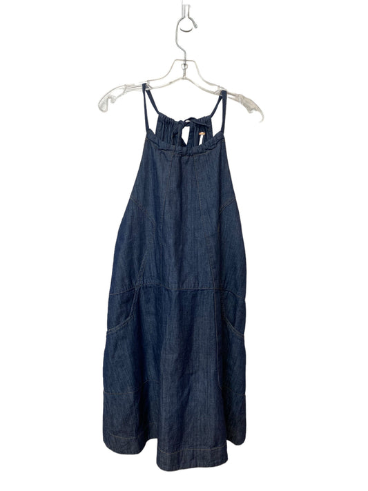 Blue Denim Dress Casual Short Free People, Size L