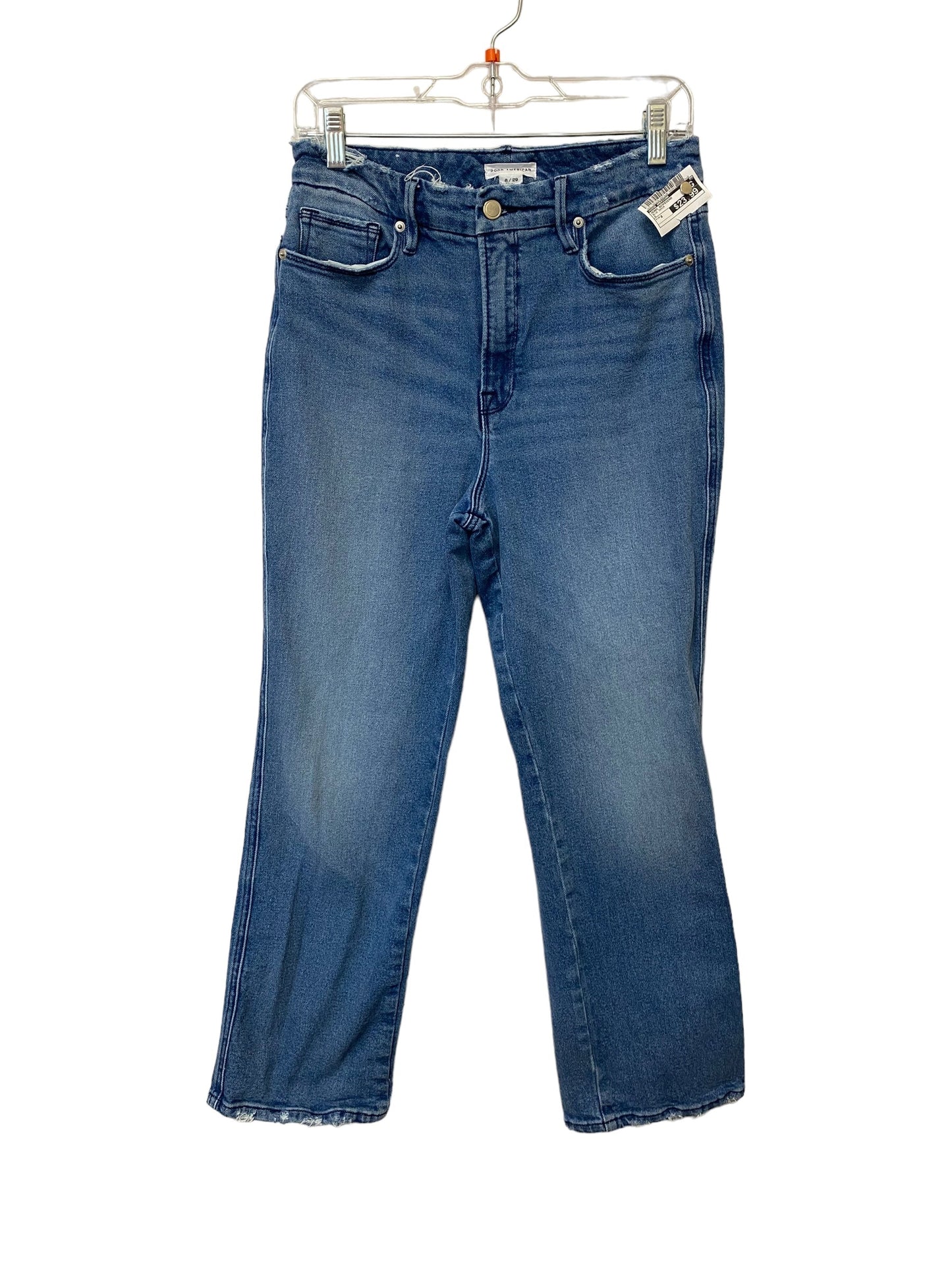 Blue Denim Jeans Boyfriend Good American, Size 8