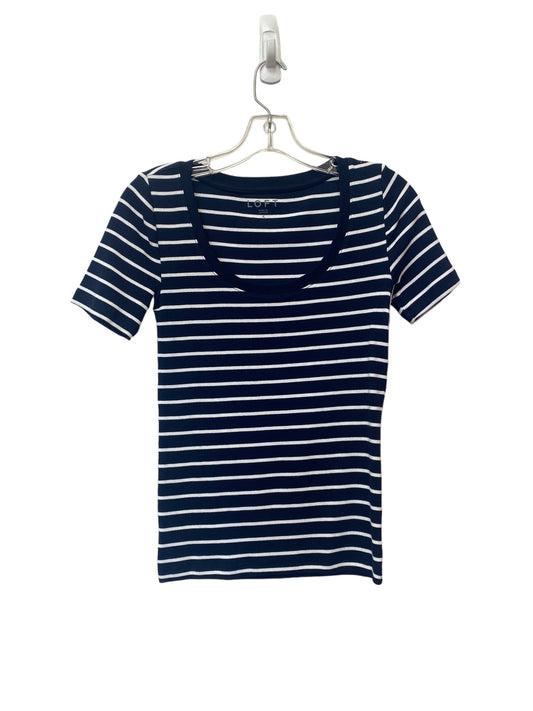 Navy Top Short Sleeve Loft, Size S