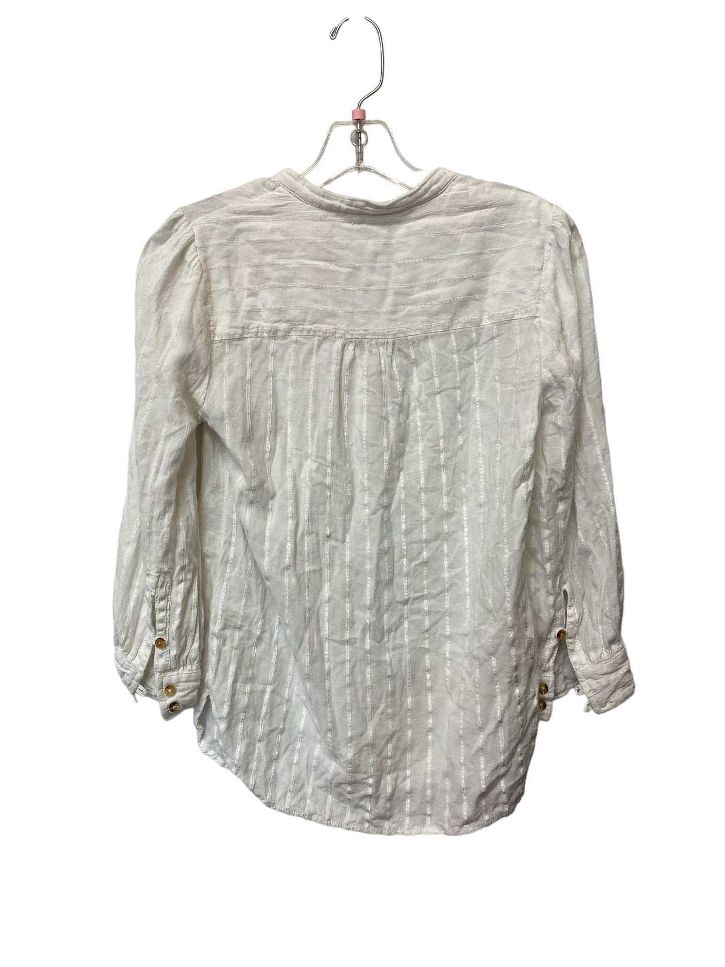 White Top Long Sleeve Anthropologie, Size 2