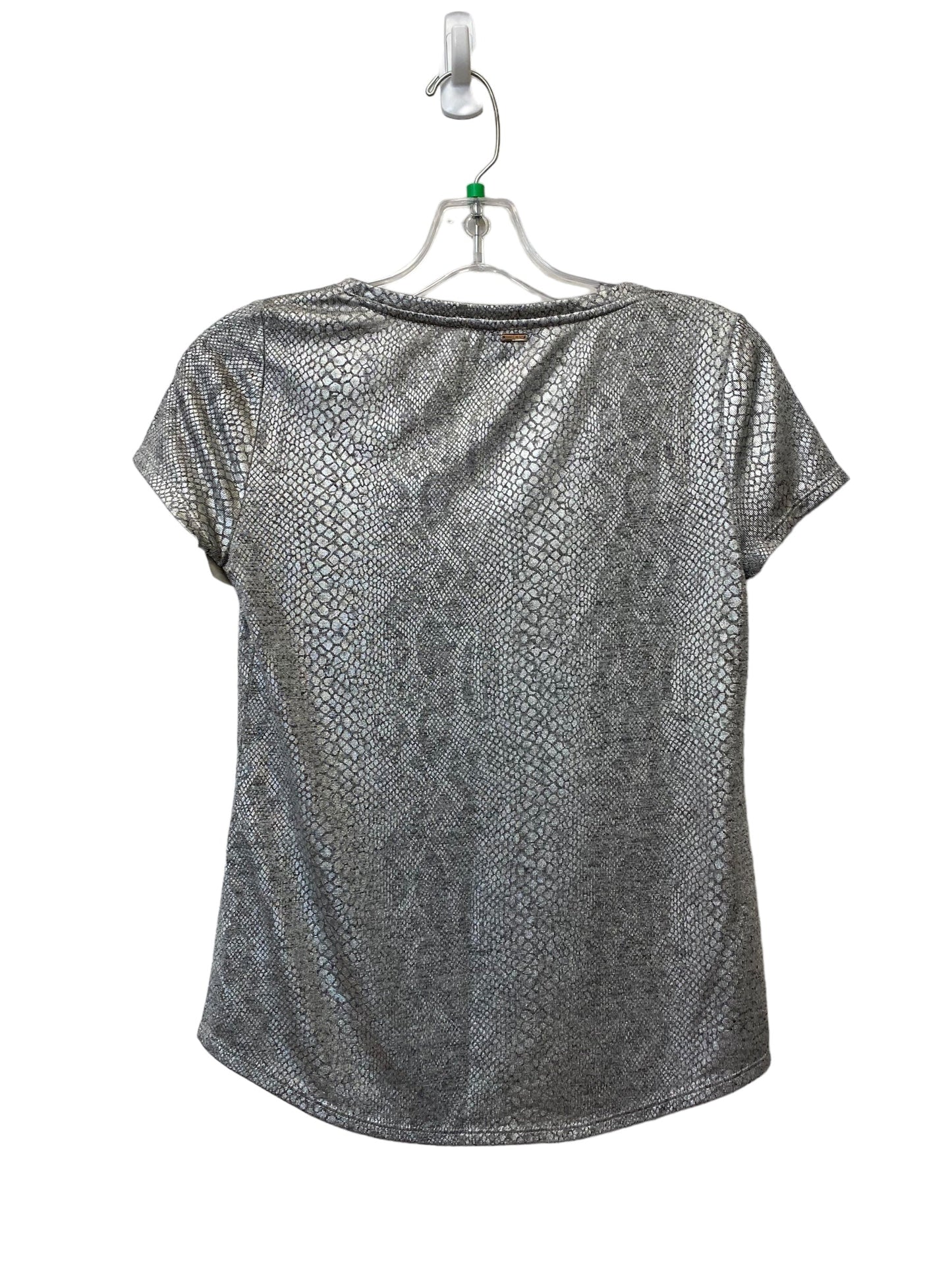 Silver Top Short Sleeve White House Black Market, Size Xxs