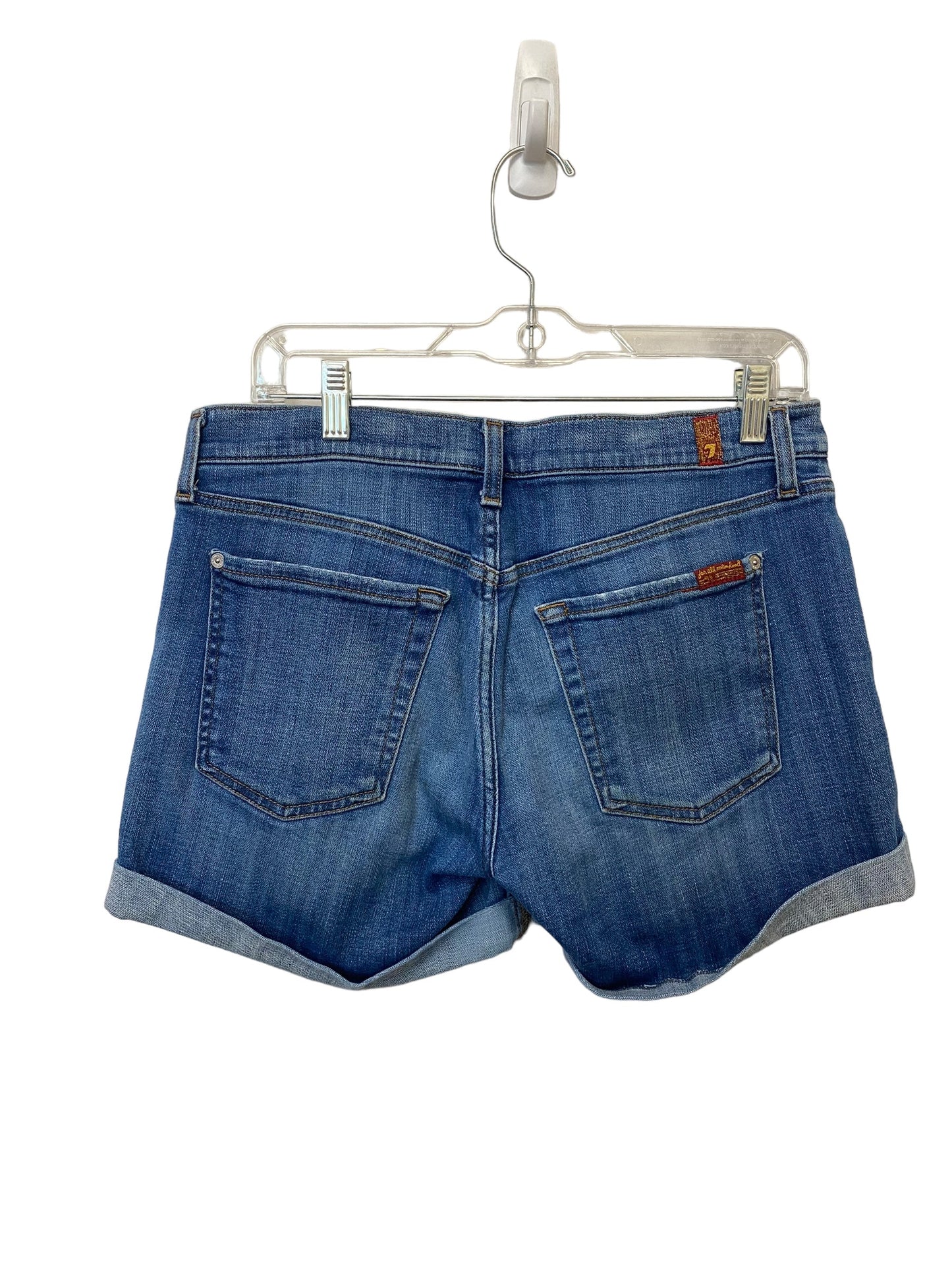 Shorts By 7 For All Mankind In Blue Denim, Size: 27