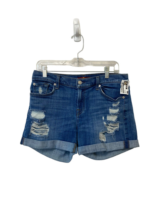 Shorts By 7 For All Mankind In Blue Denim, Size: 27