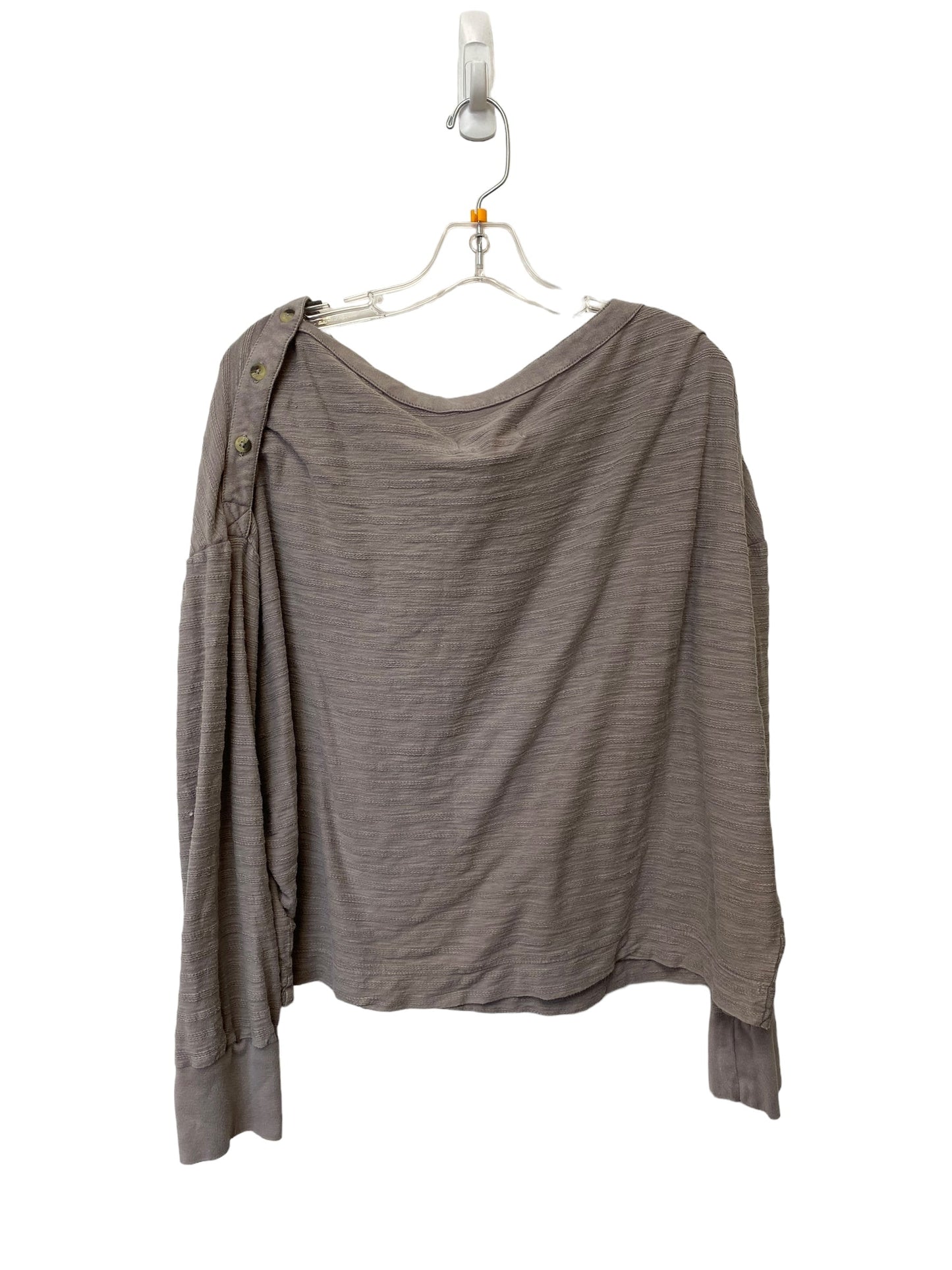 Top Long Sleeve By Anthropologie In Taupe, Size: 2x