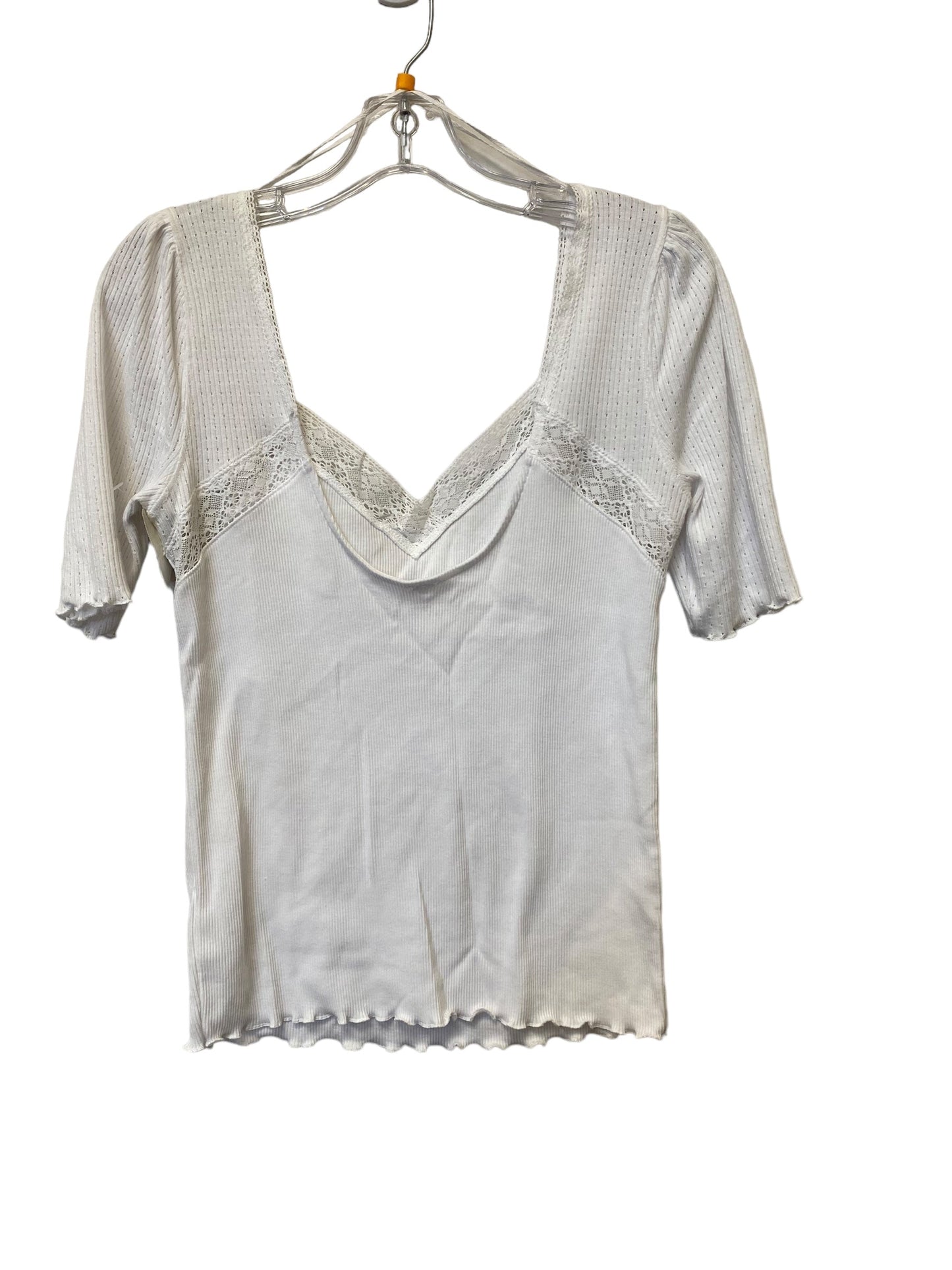 Top Short Sleeve By Free People In White, Size: M