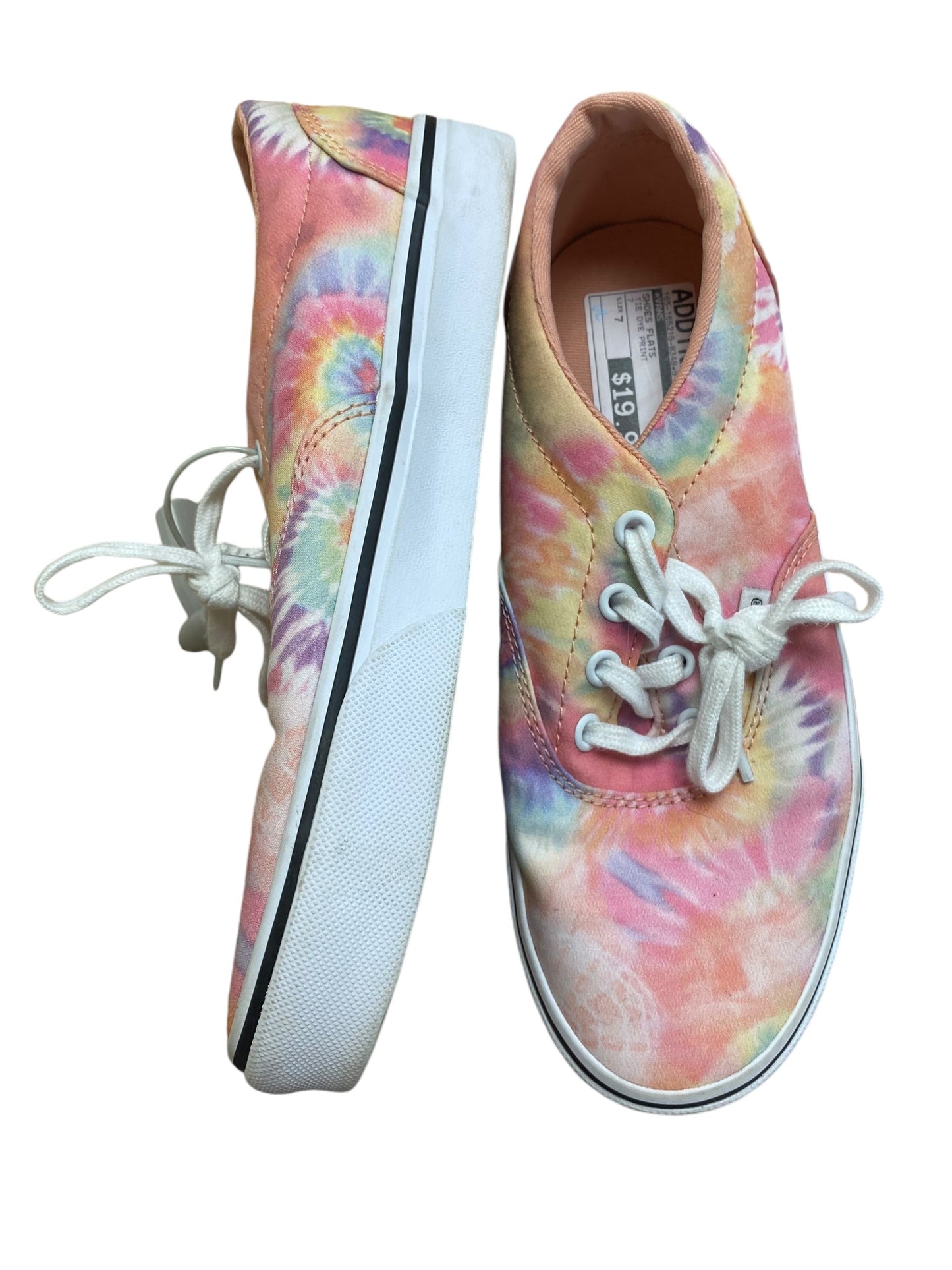 Shoes Flats By Vans In Tie Dye Print, Size: 7