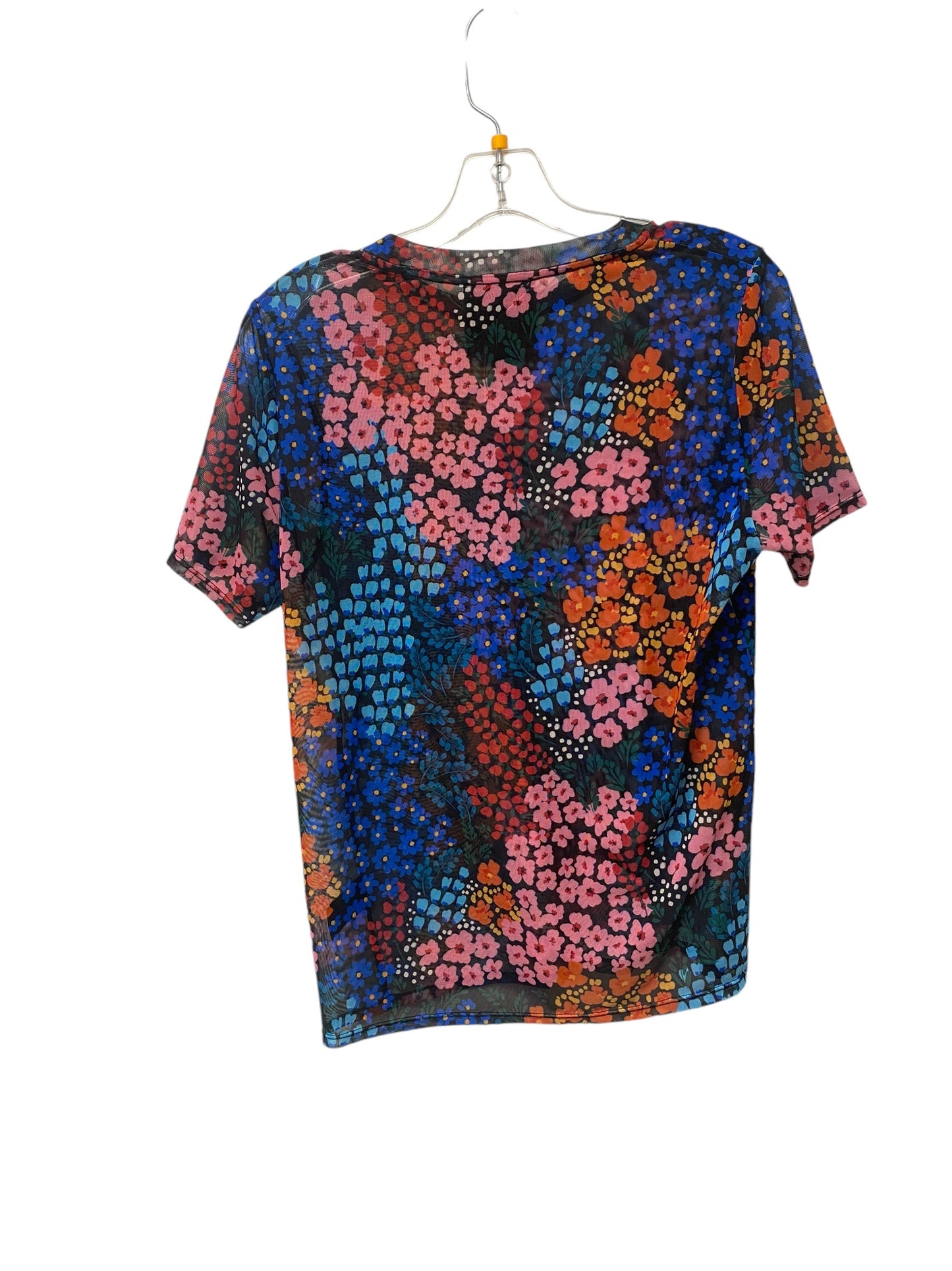 Top Short Sleeve By Johnny Was In Floral Print, Size: L