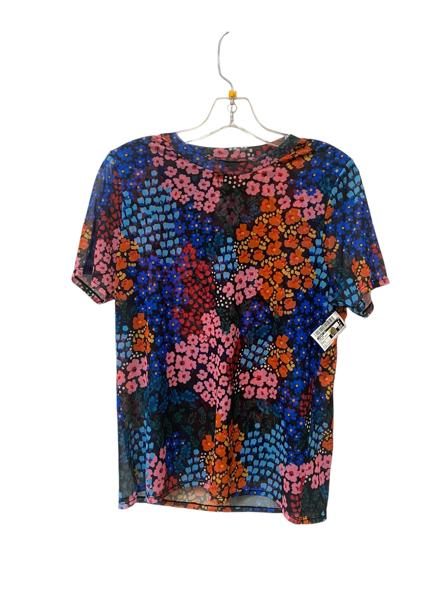 Top Short Sleeve By Johnny Was In Floral Print, Size: L