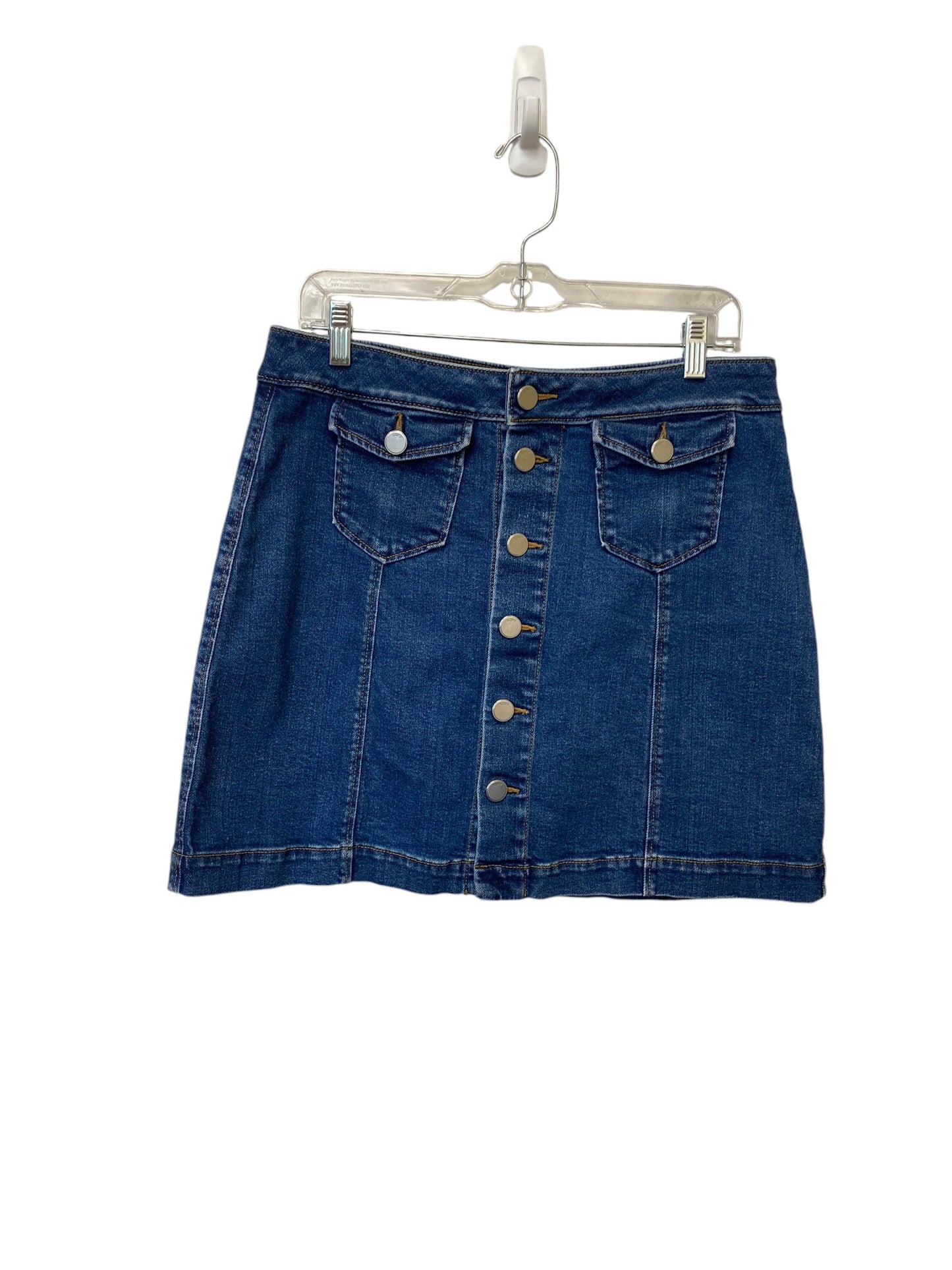 Skirt Mini & Short By Loft In Blue Denim, Size: 10