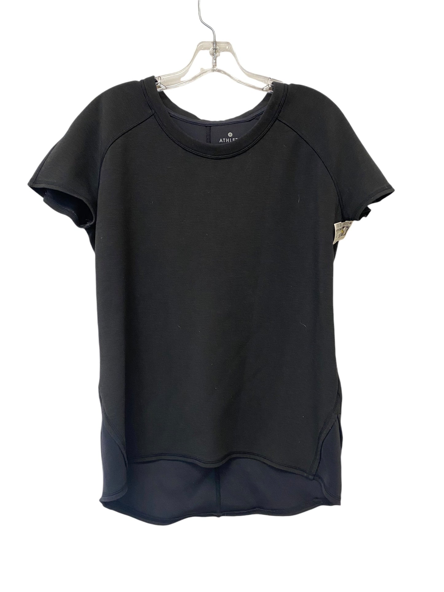 Athletic Top Short Sleeve By Athleta In Black, Size: S