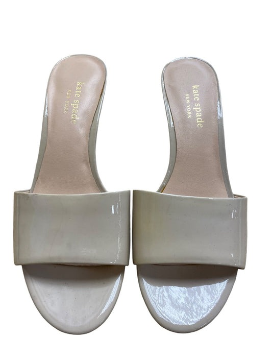 Sandals Heels Kitten By Kate Spade In Beige, Size: 6