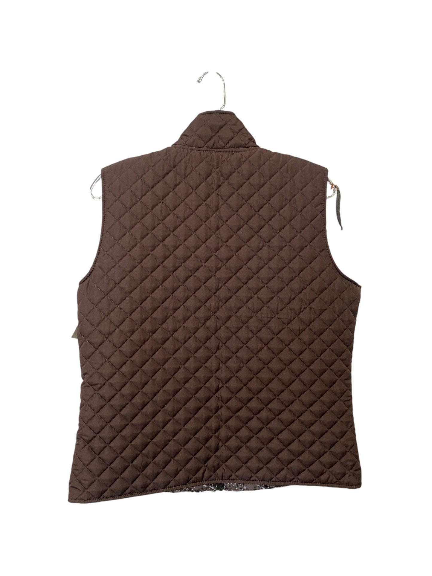 Vest Puffer & Quilted By Clothes Mentor In Brown, Size: L