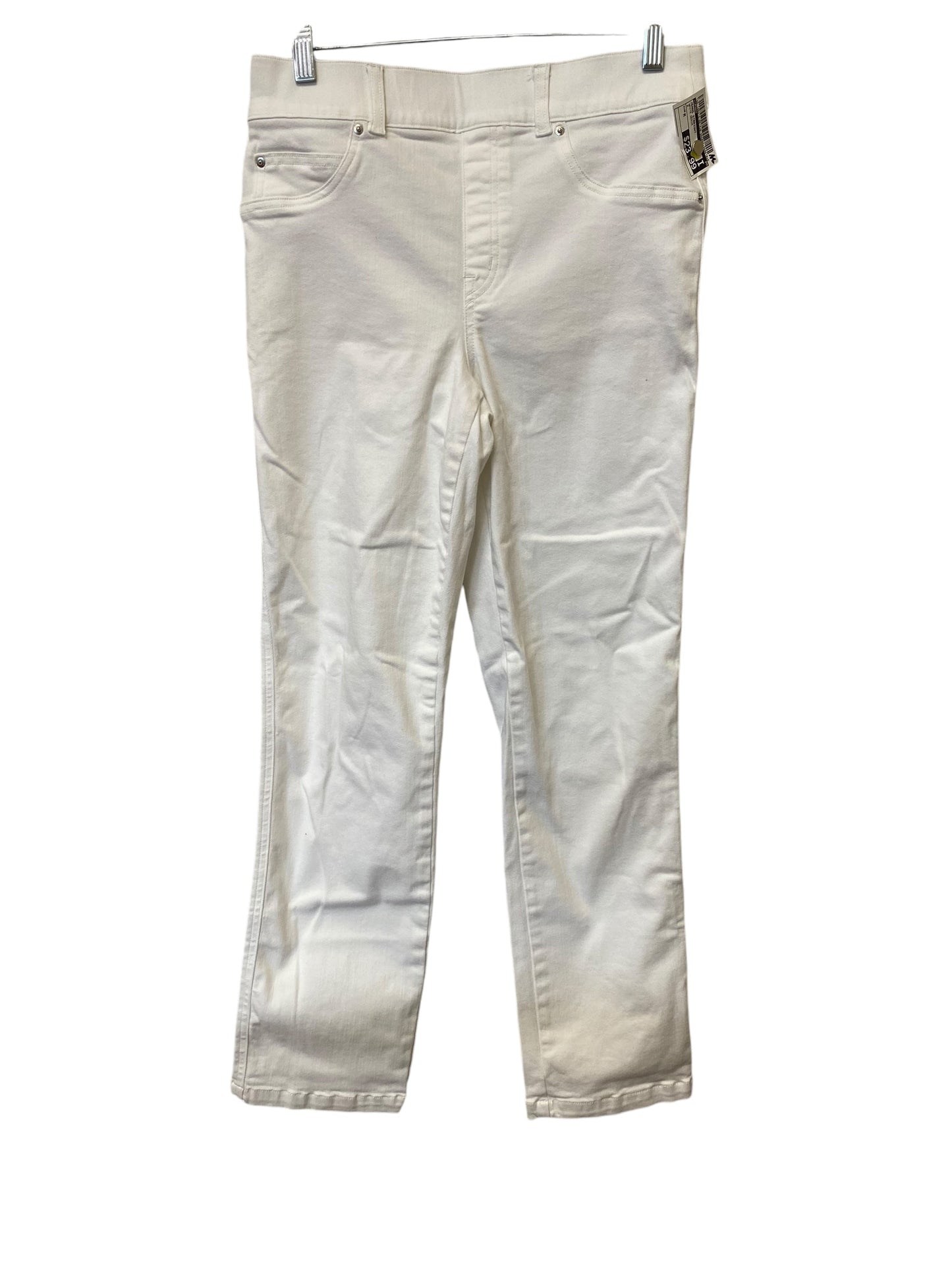 Jeans Straight By Spanx In White Denim, Size: M