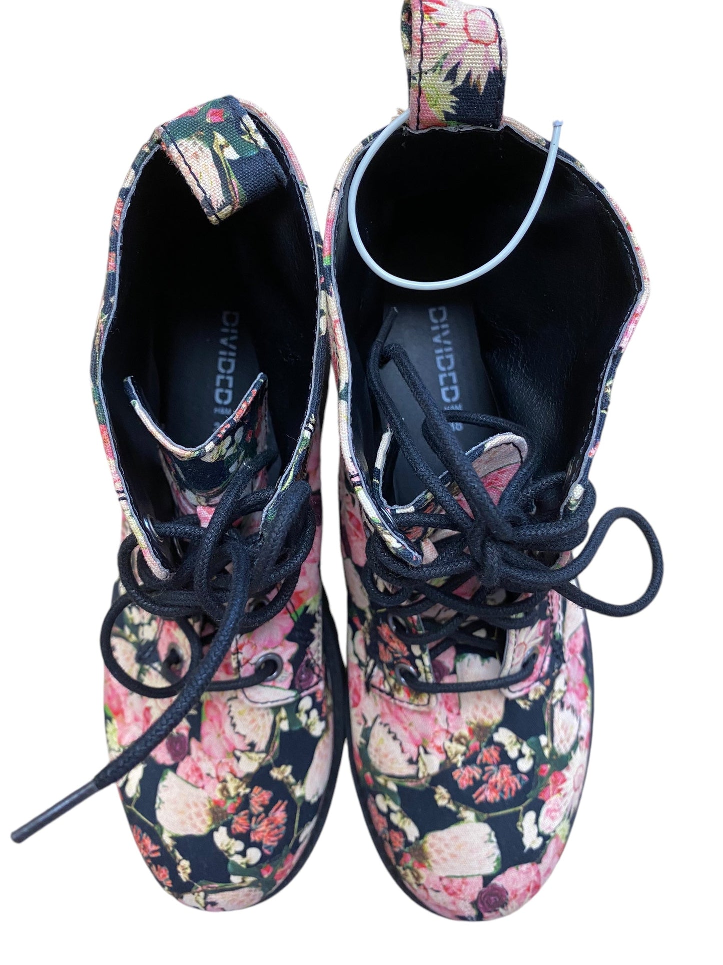 Boots Combat By Divided In Floral Print, Size: 7