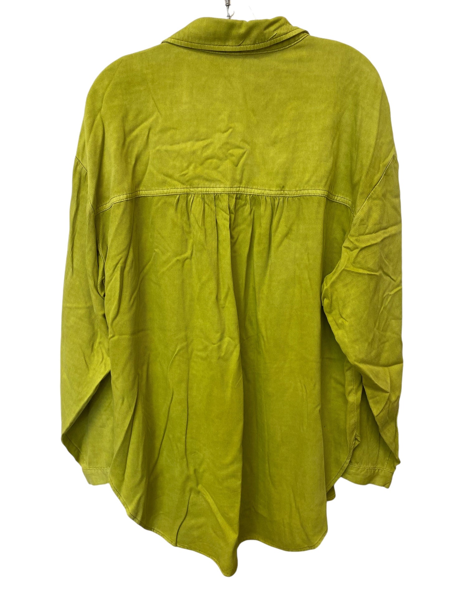 Top Long Sleeve By Pilcro In Green, Size: Xl