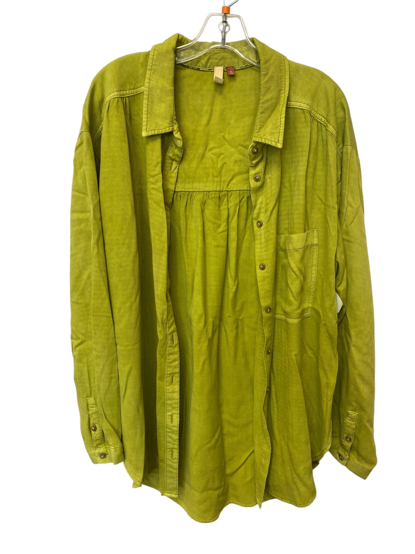 Top Long Sleeve By Pilcro In Green, Size: Xl