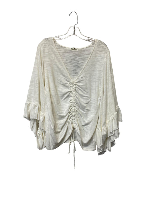 Top Long Sleeve By Earthbound In White, Size: Xl