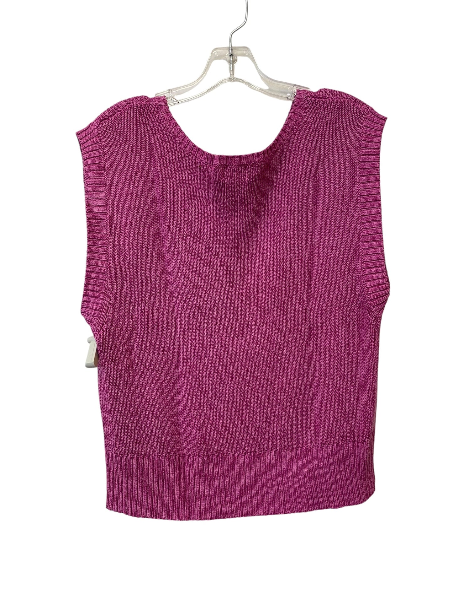 Vest Sweater By Maeve In Pink, Size: M