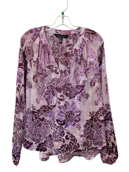 Top Long Sleeve By White House Black Market In Purple, Size: M