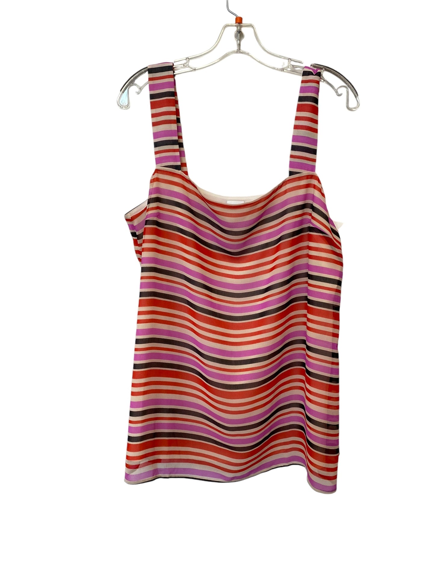 Top Sleeveless By Cabi In Pink & Red, Size: L