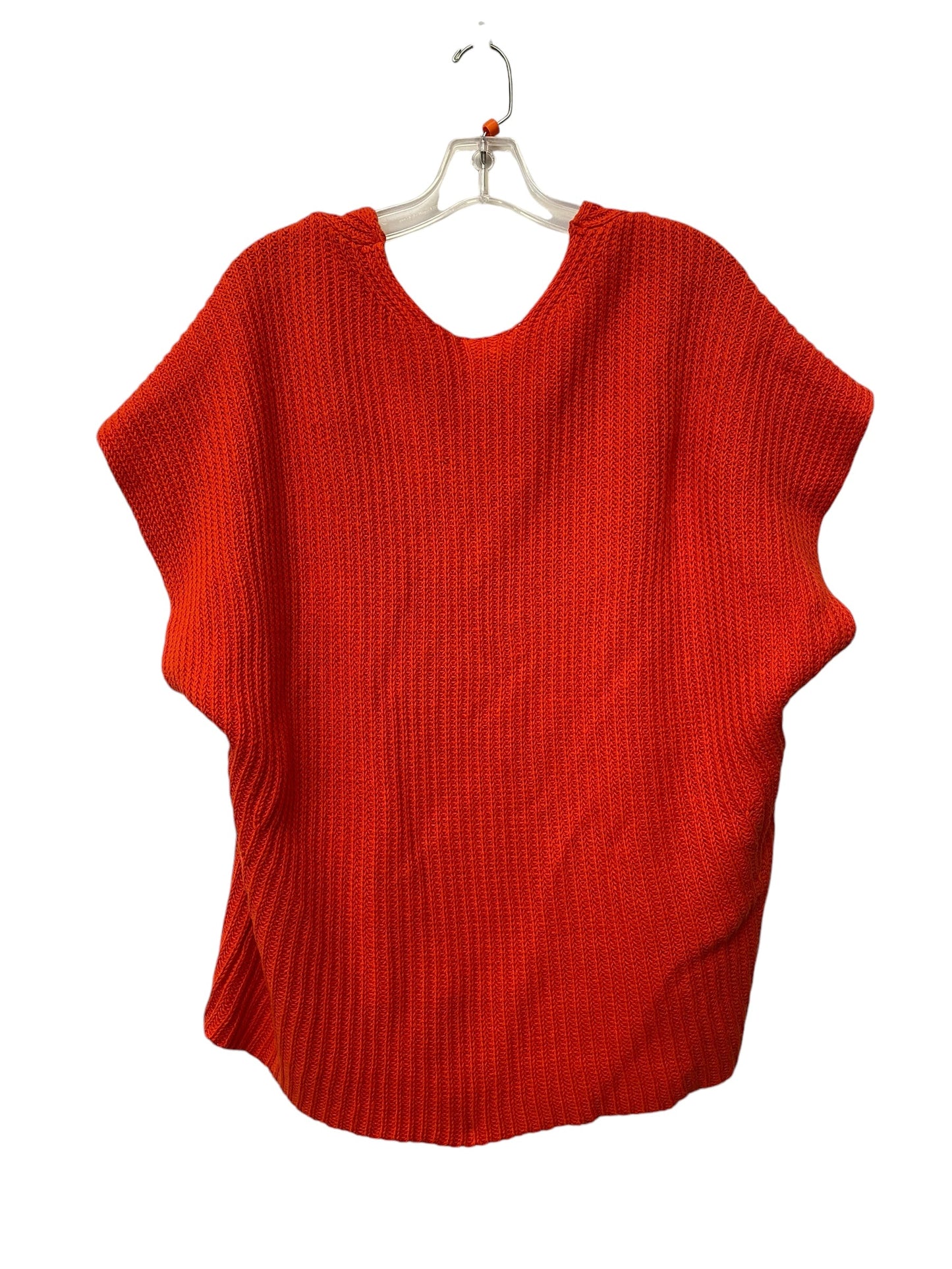 Sweater Short Sleeve By Cabi In Red, Size: M