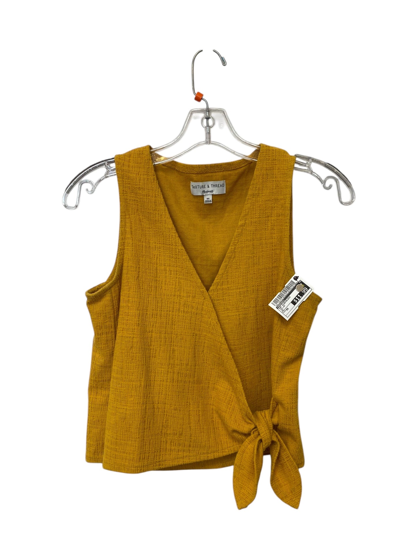 Top Sleeveless By Madewell In Yellow, Size: Xs