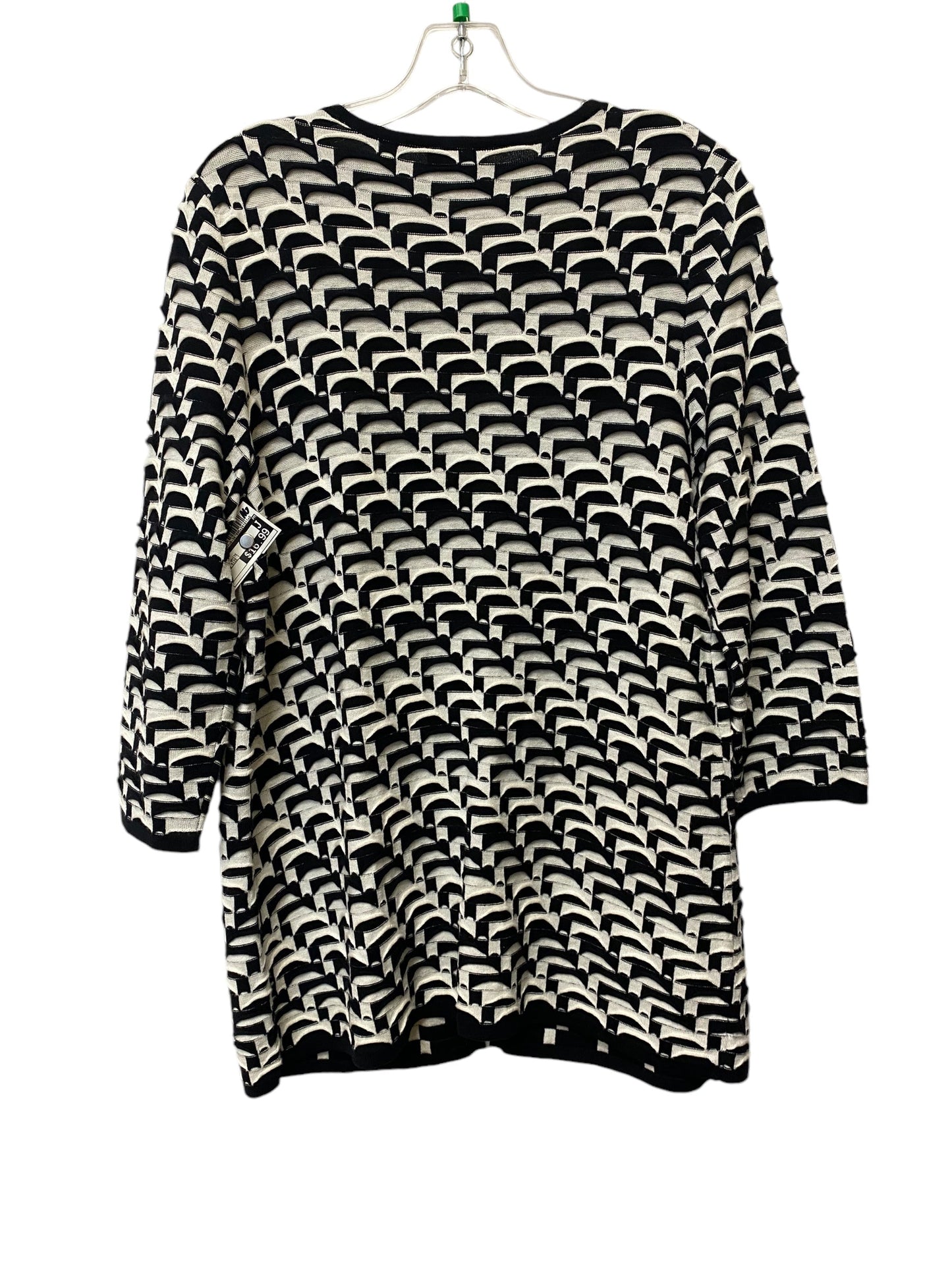 Cardigan By Chicos In Black & White