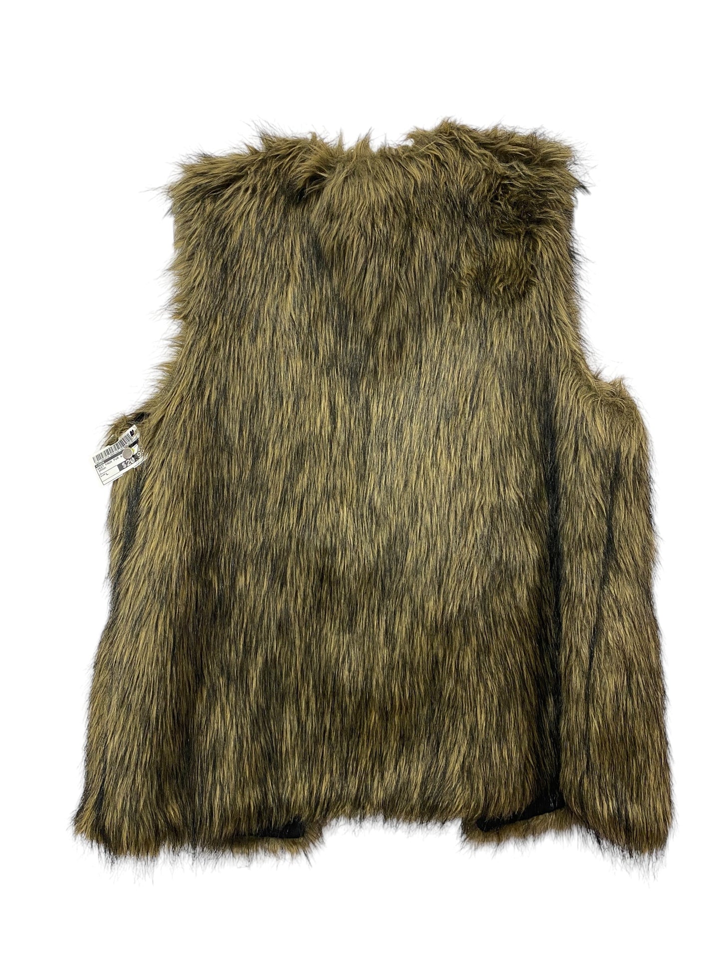 Vest Faux Fur & Sherpa By Jack In Brown, Size: L