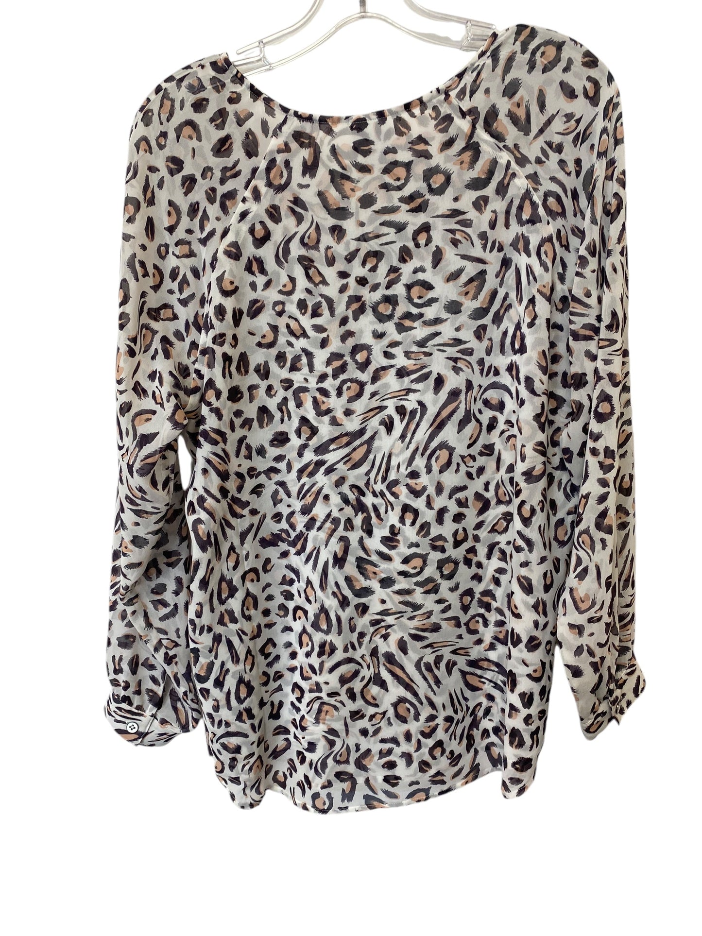 Top Long Sleeve By Cabi In Animal Print, Size: M