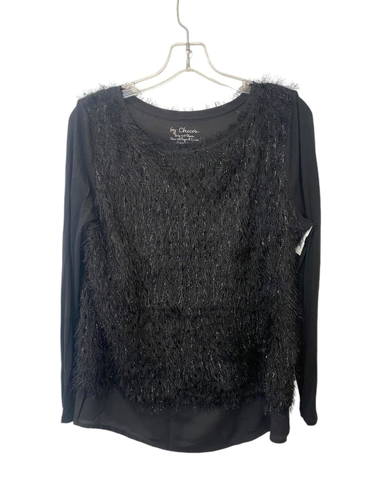 Top Long Sleeve By Chicos In Black