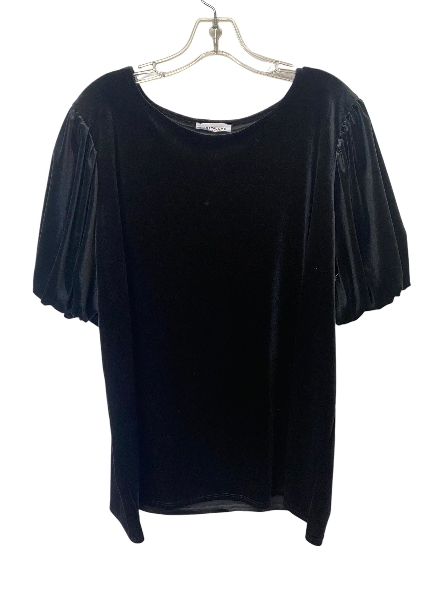 Top Short Sleeve By First Love In Black, Size: 2x