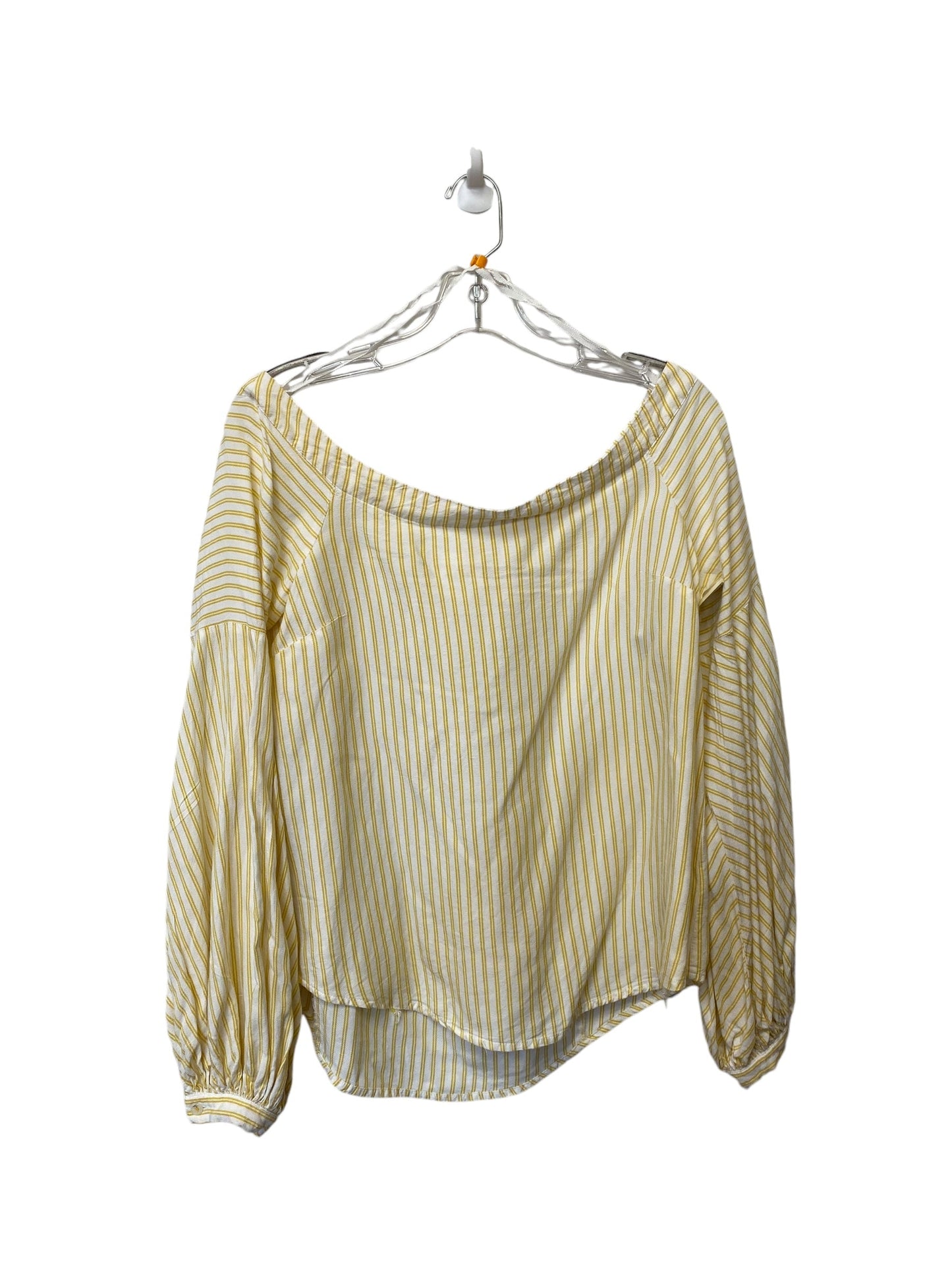 Top Long Sleeve By Maeve In Yellow, Size: 8