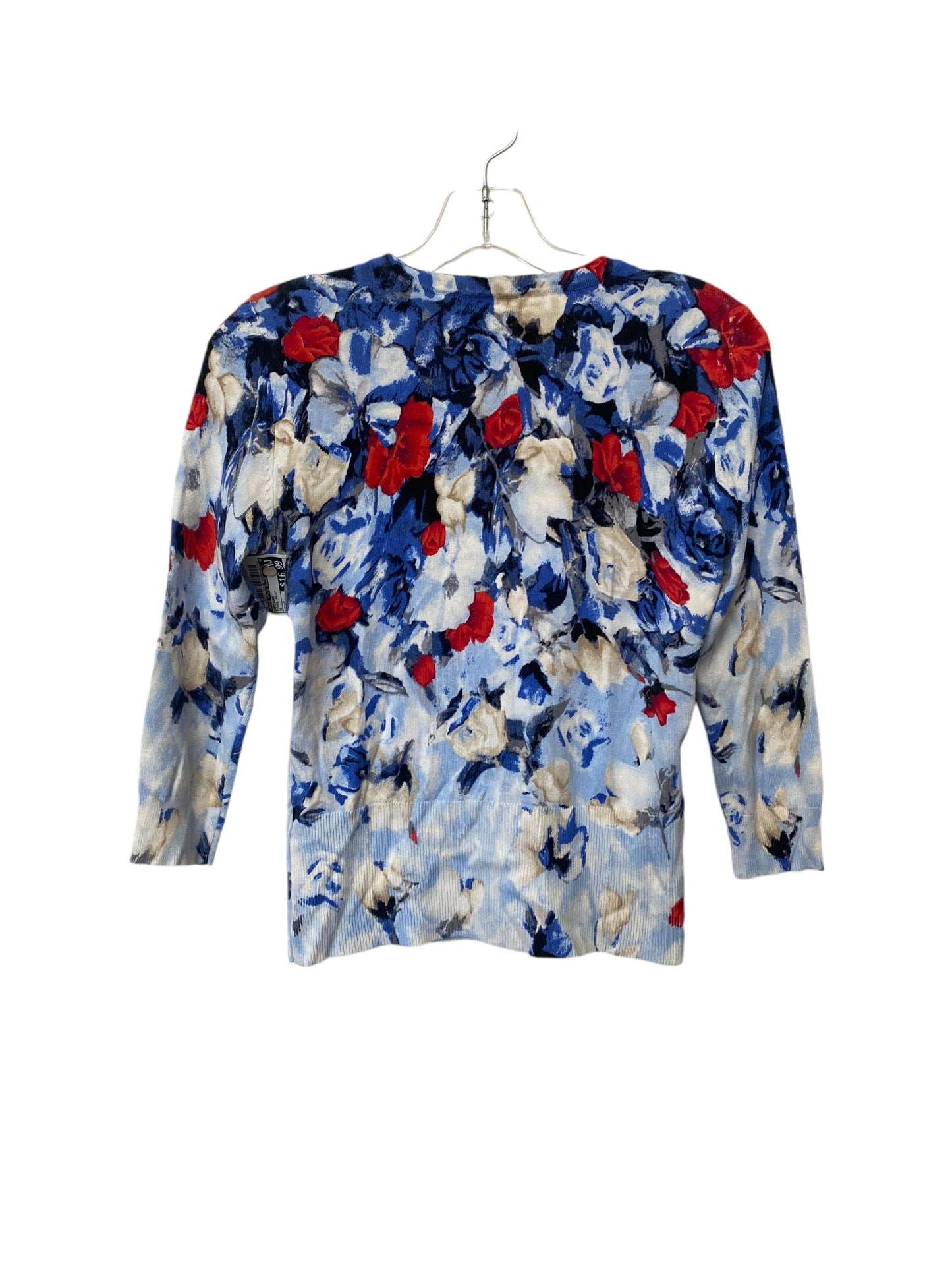 Cardigan By White House Black Market In Floral Print, Size: Xs