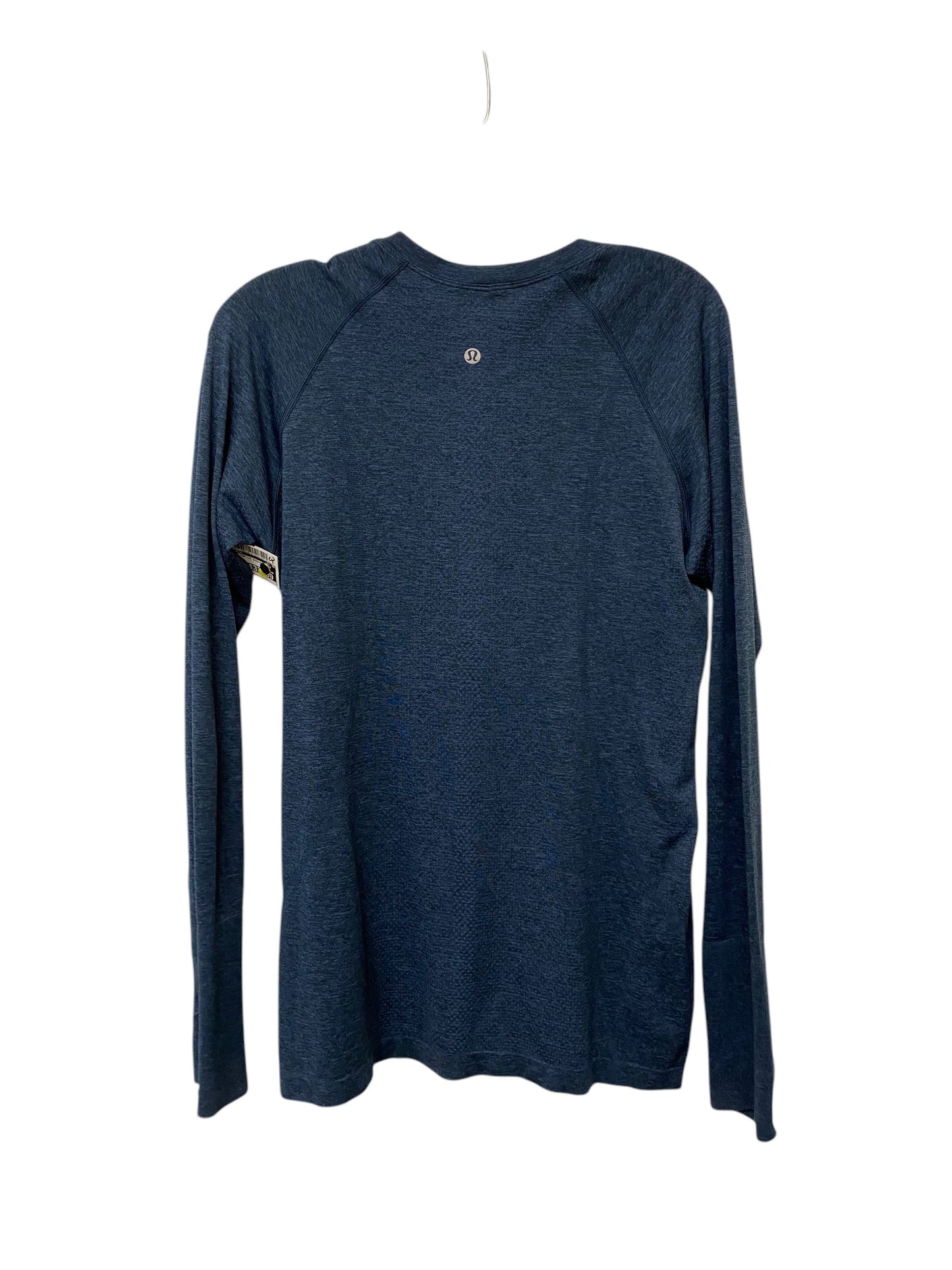 Athletic Top Long Sleeve Collar By Lululemon In Blue, Size: L